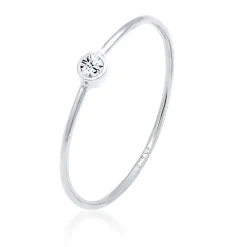 Elli "Solitär-Ring | Kristall (Weiß)< Roségold|Ringe