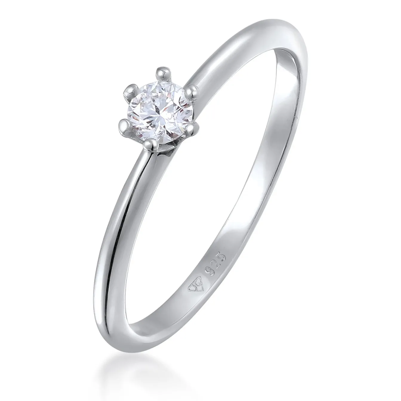 Elli "Solitär-Ring | Laborgezüchteter Diamant (Weiß, 0.034 ct)< Diamanten|Ringe