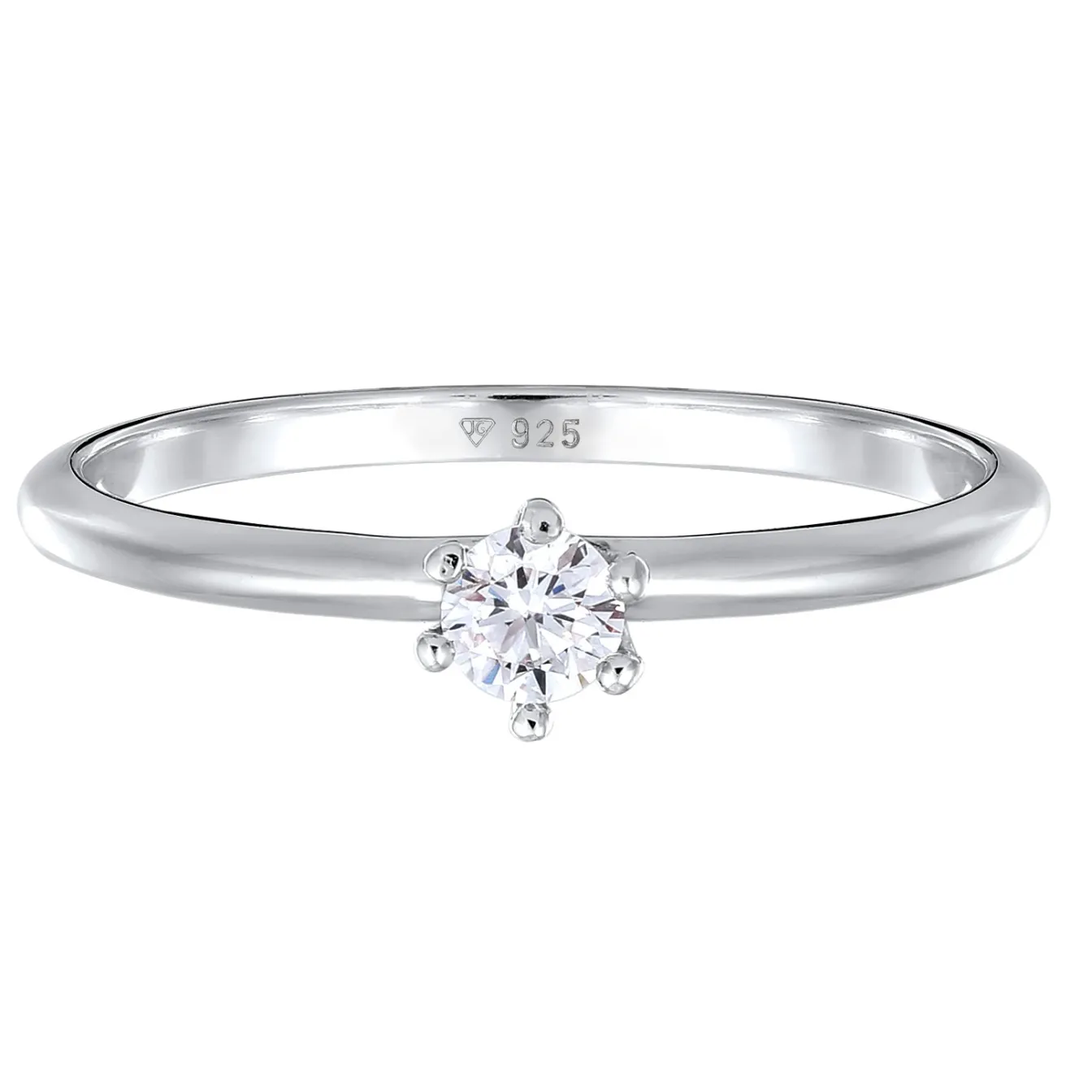 Elli "Solitär-Ring | Laborgezüchteter Diamant (Weiß, 0.034 ct)< Diamanten|Ringe