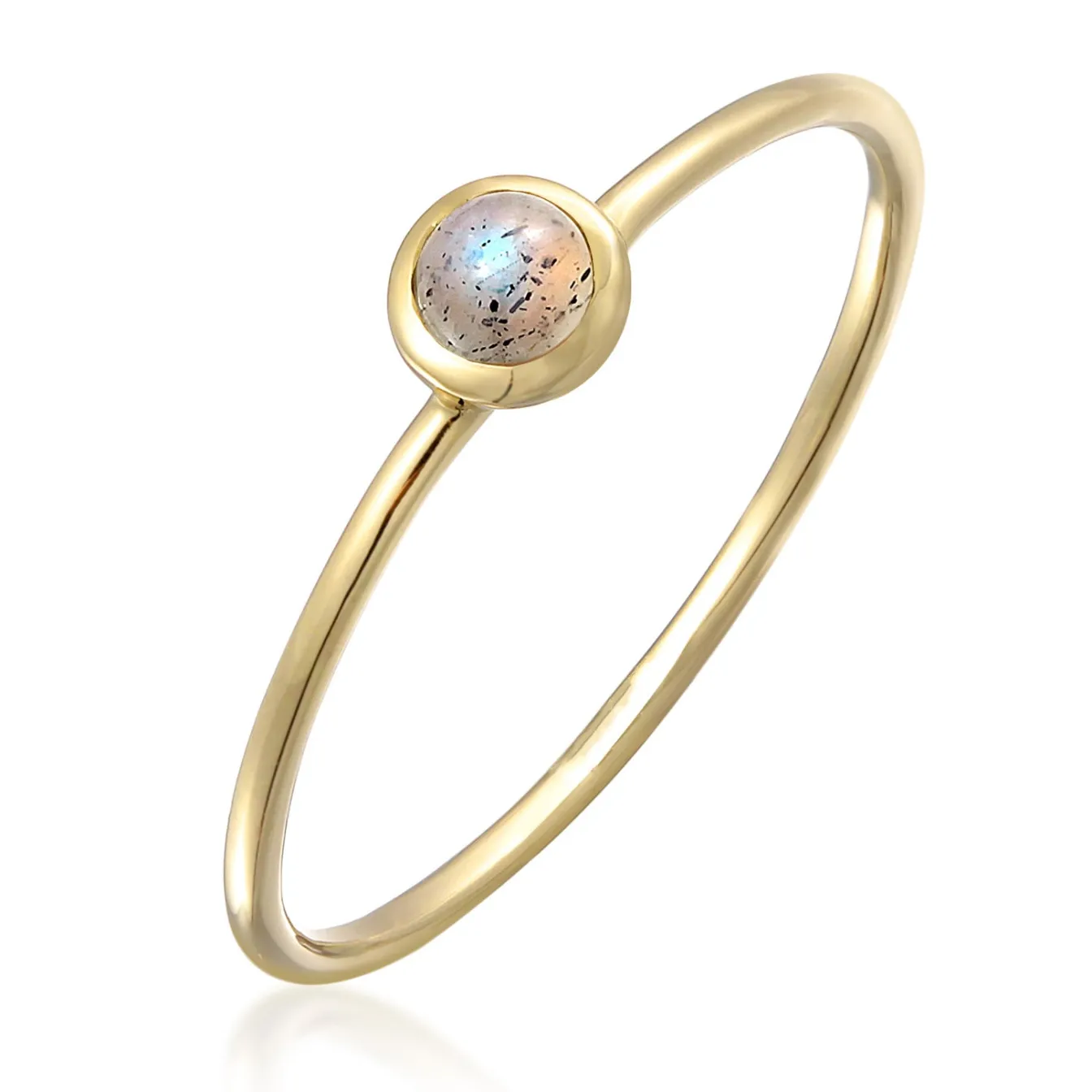 Elli "Solitär-Ring | Labradorit (Weiß)< Ringe|Edelsteine