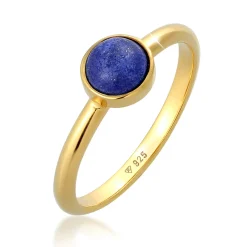 Elli "Solitär-Ring | Lapis Lazuli (Blau)< Ringe|Silber