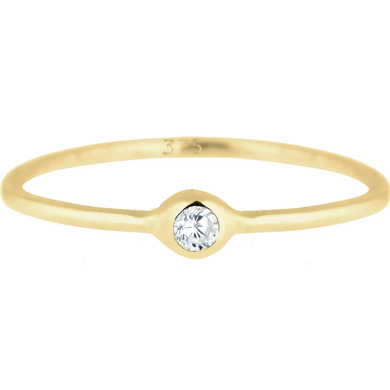 Elli "Solitär-Ring | Zirkonia ( Weiß )< Ringe|Echtgold