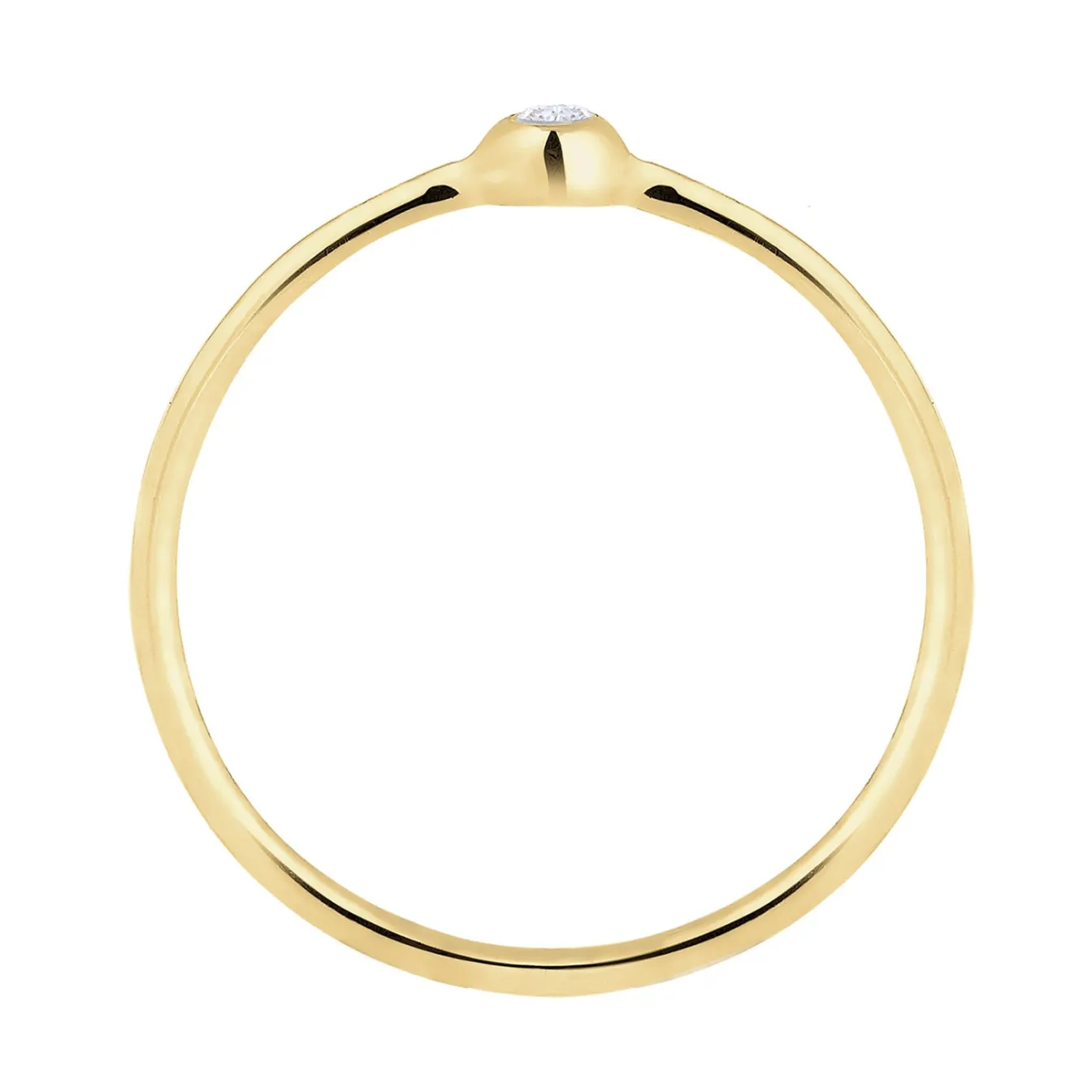 Elli "Solitär-Ring | Zirkonia ( Weiß )< Ringe|Echtgold