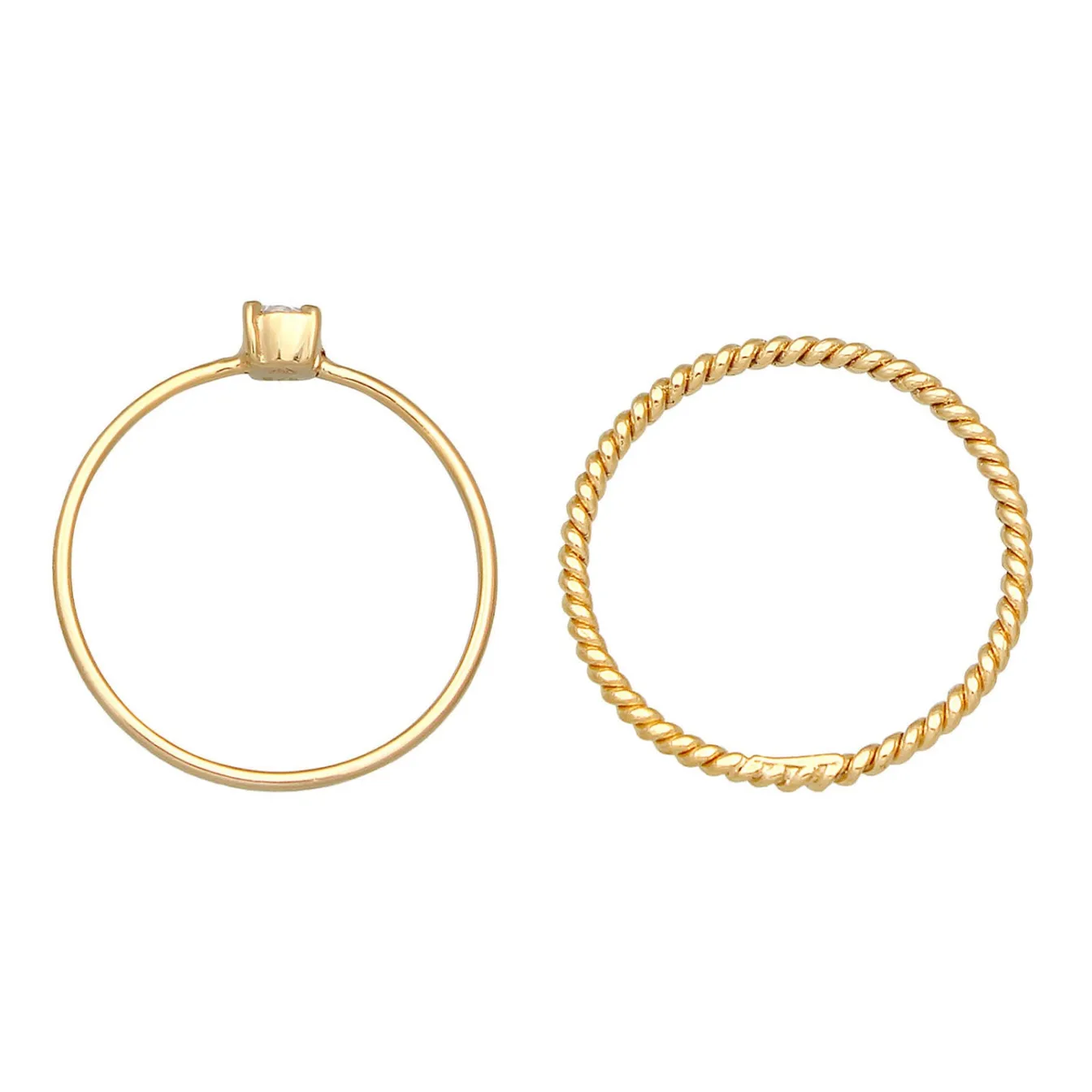 Elli "Solitär-Ring | Zirkonia ( Weiß )< Roségold|Ringe