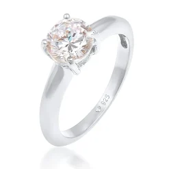 Elli "Solitär-Ring | Zirkonia ( Weiß )< Roségold|Ringe