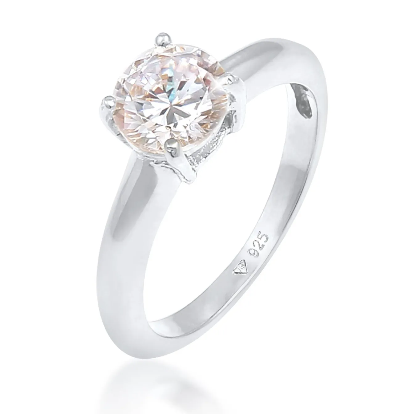 Elli "Solitär-Ring | Zirkonia ( Weiß )< Roségold|Ringe