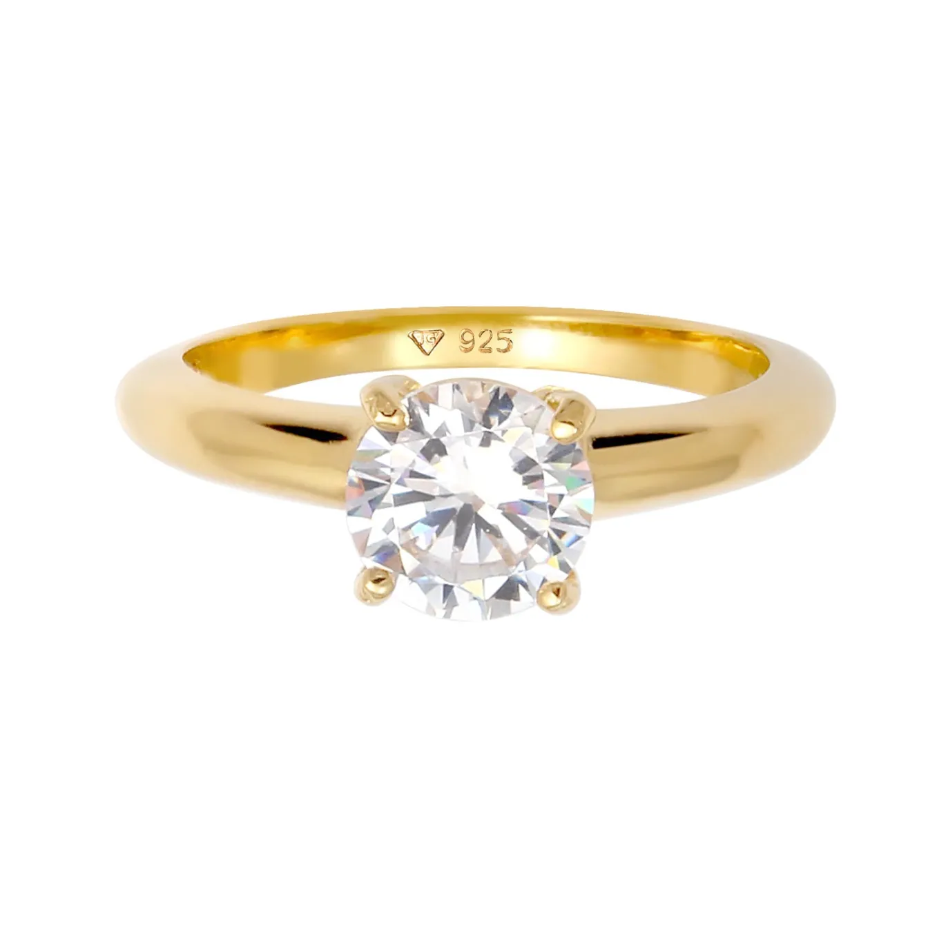 Elli "Solitär-Ring | Zirkonia ( Weiß )< Roségold|Ringe