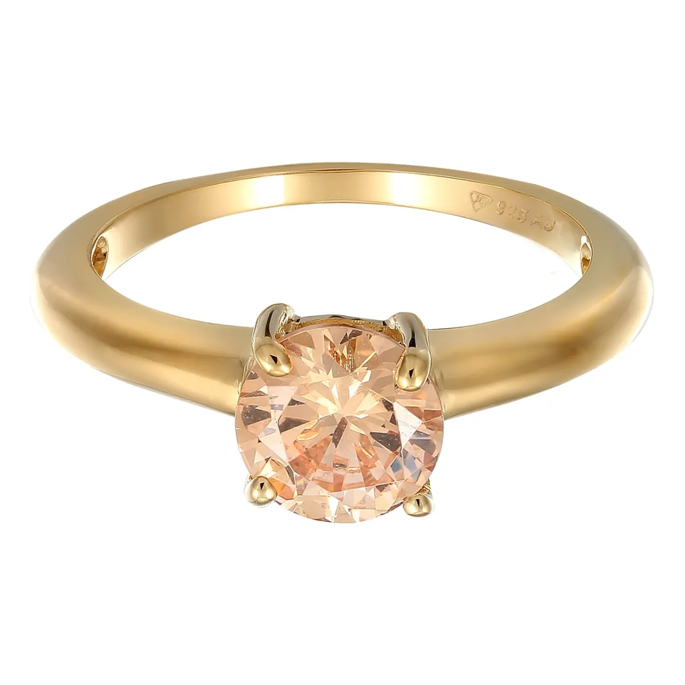 Elli "Solitär-Ring | Zirkonia ( Weiß )< Roségold|Ringe