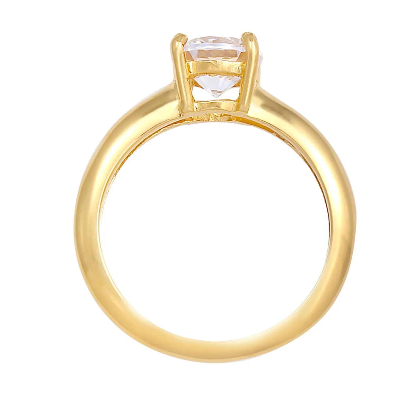 Elli "Solitär-Ring | Zirkonia ( Weiß )< Roségold|Ringe