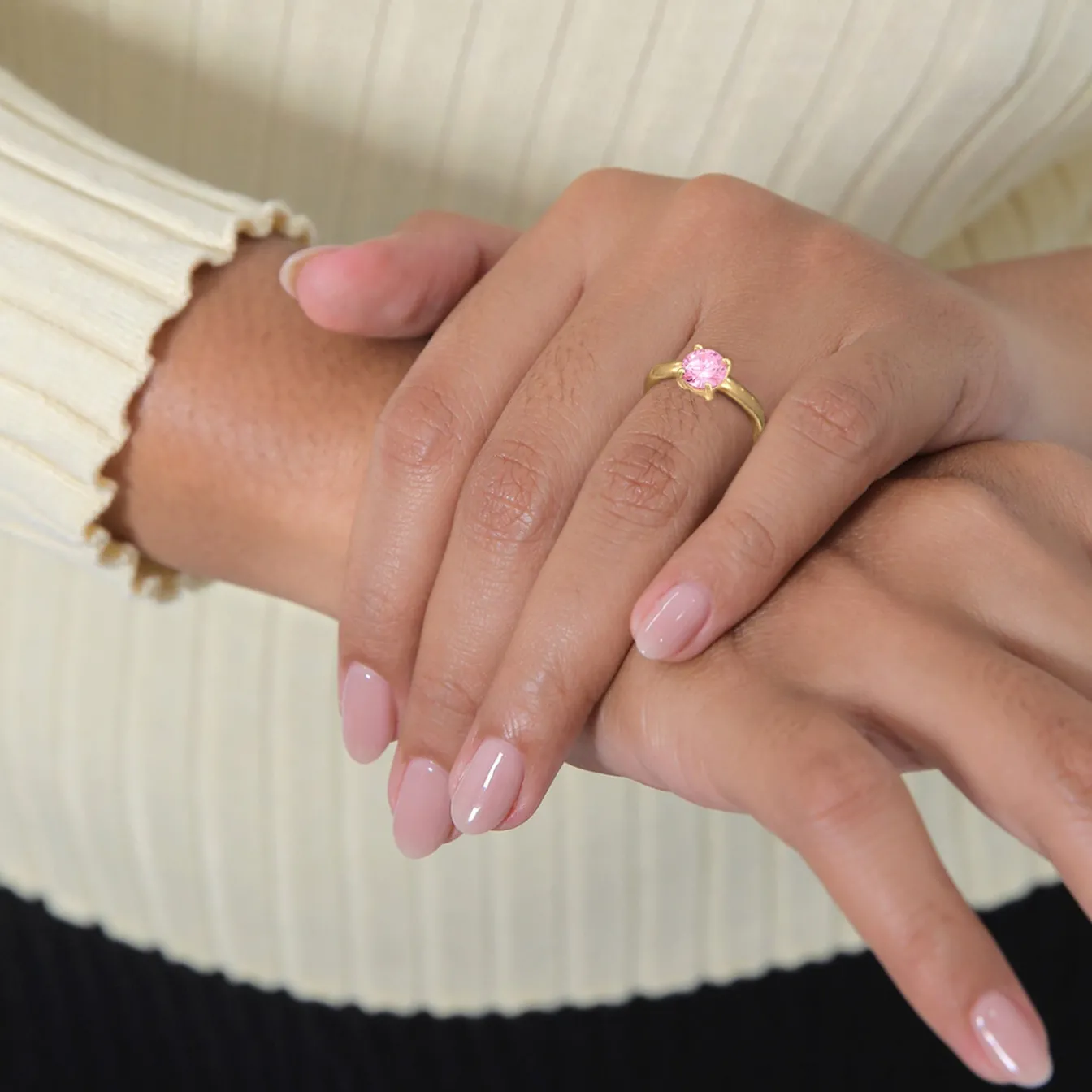 Elli "Solitär-Ring | Zirkonia ( Weiß )< Roségold|Ringe