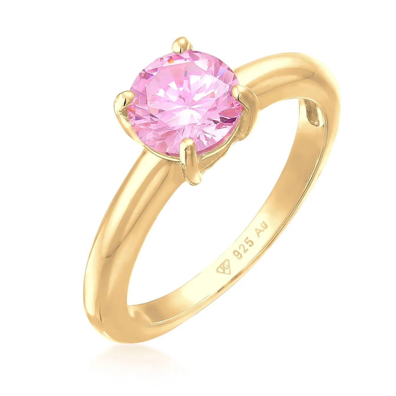 Elli "Solitär-Ring | Zirkonia ( Weiß )< Roségold|Ringe