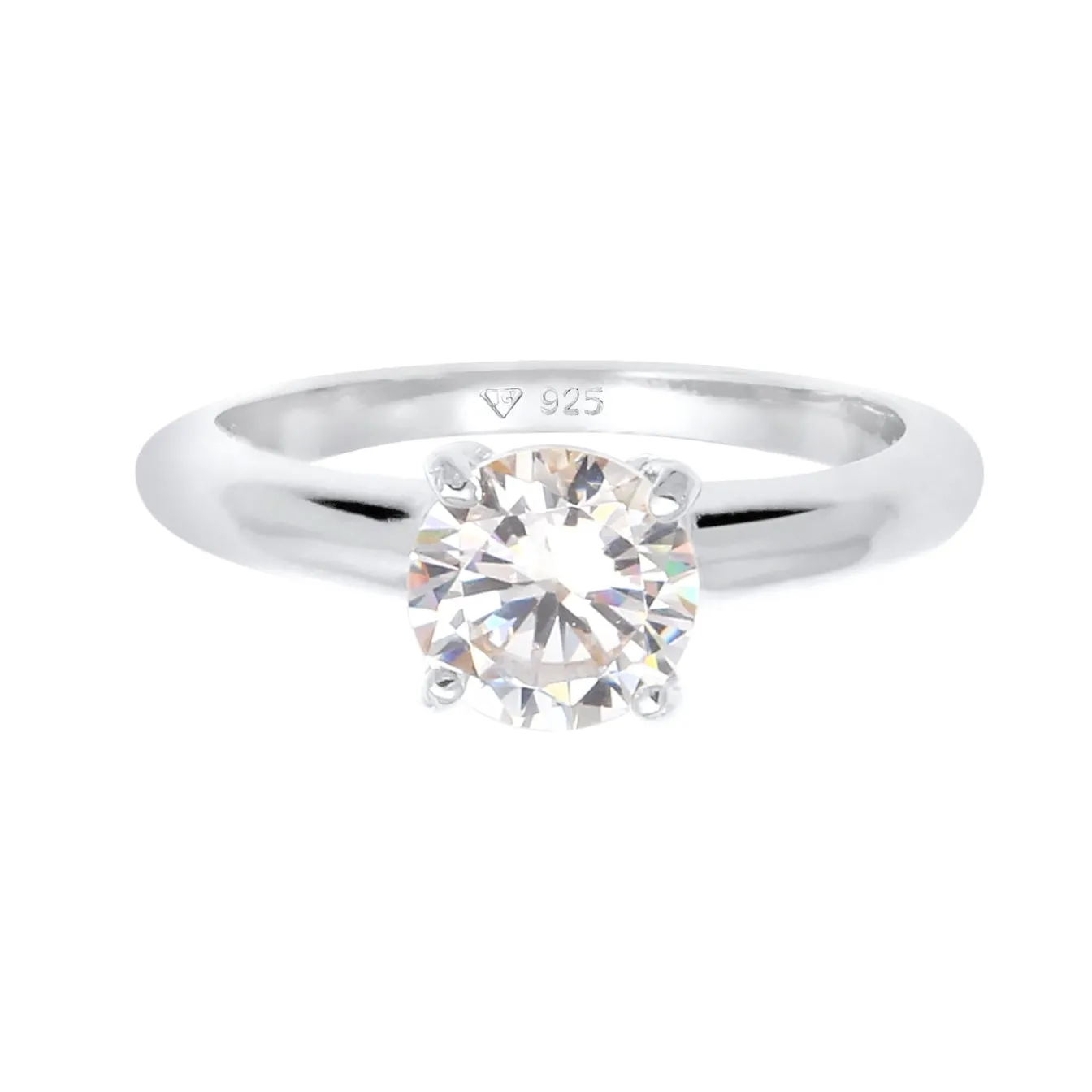 Elli "Solitär-Ring | Zirkonia ( Weiß )< Roségold|Ringe