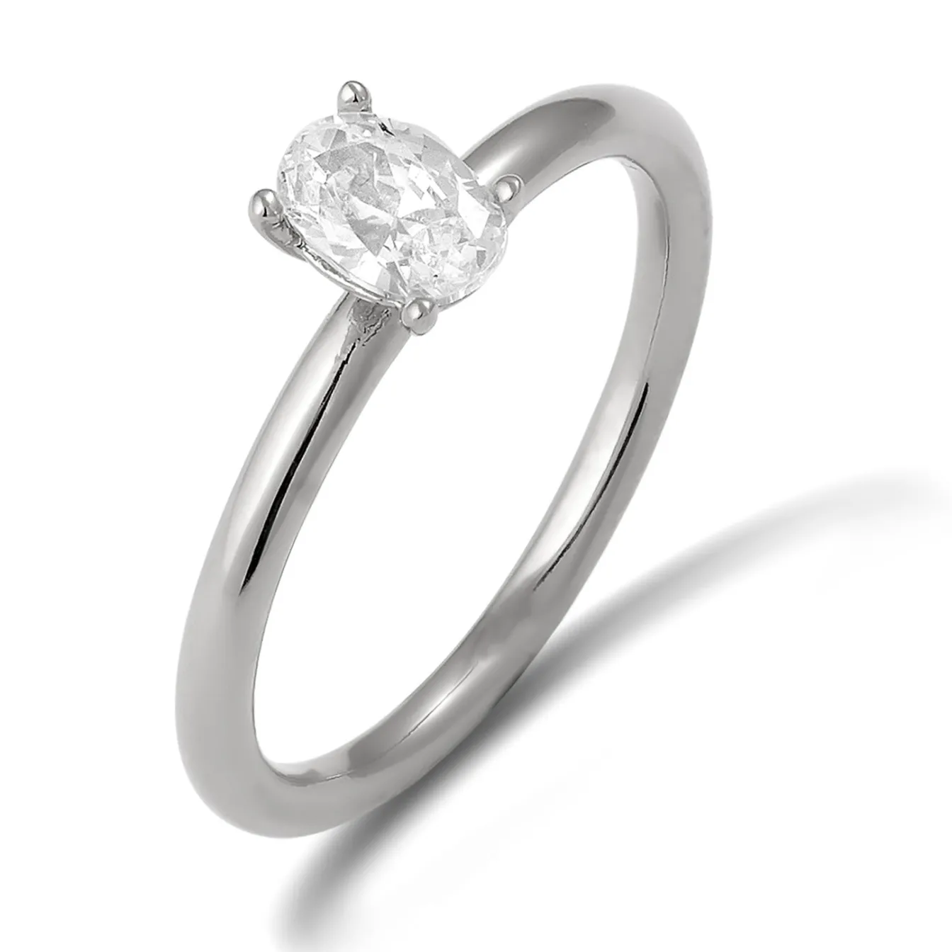 Elli "Solitär-Ring | Zirkonia (Weiß)< Vergoldet|Ringe