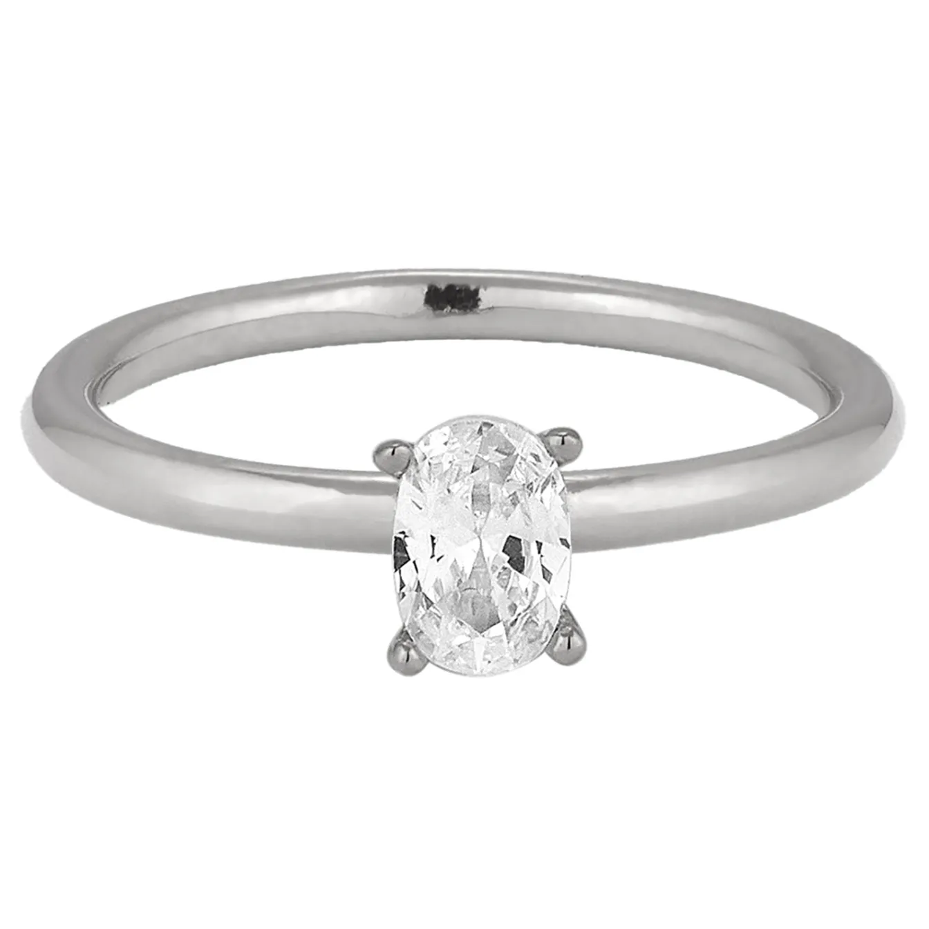 Elli "Solitär-Ring | Zirkonia (Weiß)< Vergoldet|Ringe
