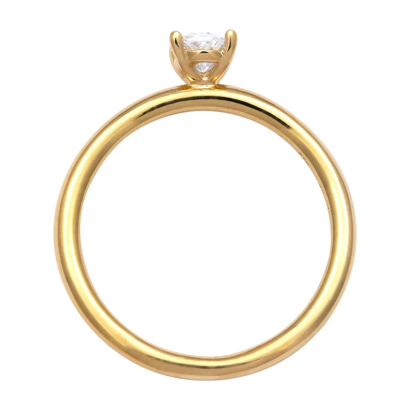 Elli "Solitär-Ring | Zirkonia (Weiß)< Vergoldet|Ringe
