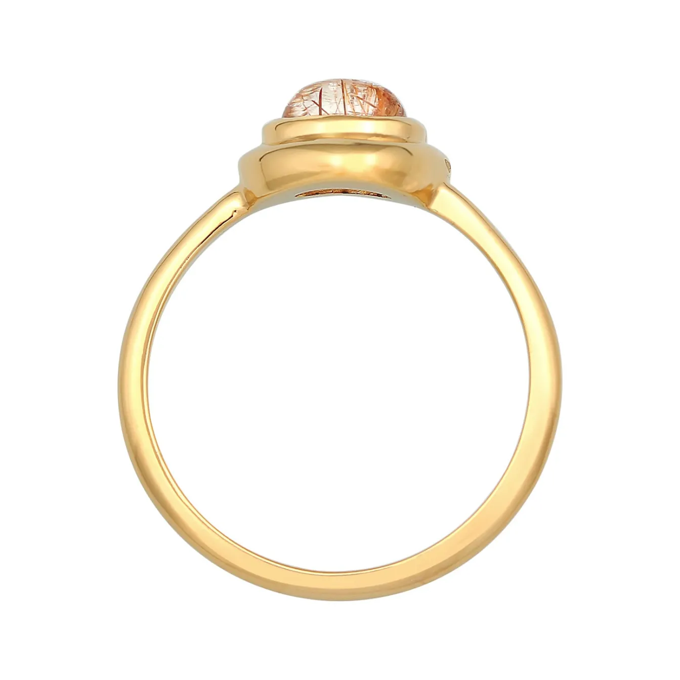 Elli "Solitär-Ring Engelshaar | Quarz ( Weiß )< Ringe|Edelsteine