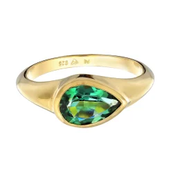 Elli "Solitär-Ring Klassik | Quarz (Grün)< Ringe|Edelsteine