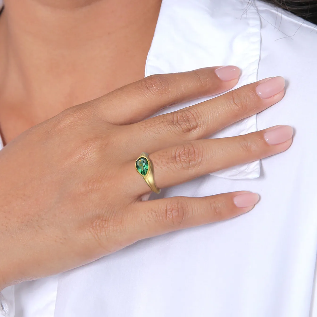 Elli "Solitär-Ring Klassik | Quarz (Grün)< Ringe|Edelsteine