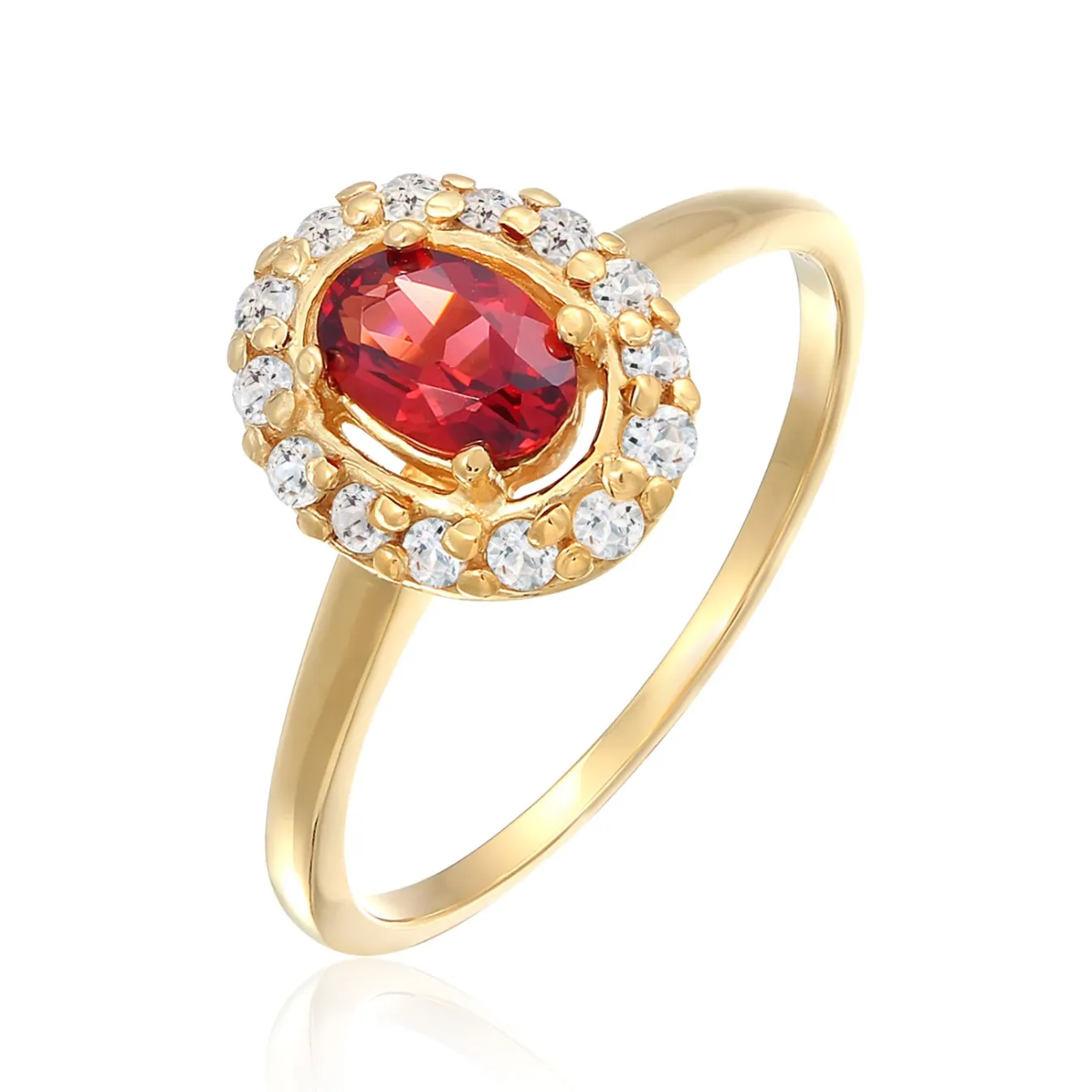 Elli "Solitär-Ring Klassik | Topas, Granat (Rot)< Ringe|Edelsteine
