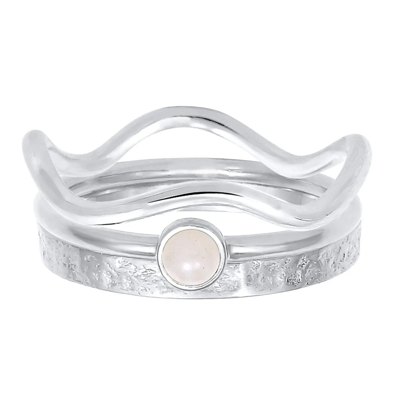 Elli "Solitär-Ringset |Quarz (Rosa)< Ringe|Vergoldet
