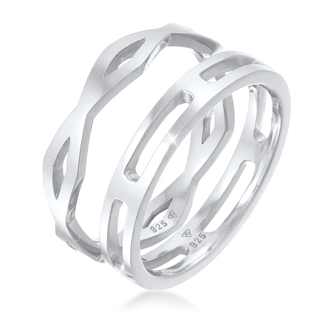 Elli "Stapelring 2er Set Geo< Letzte Chance|Ringe