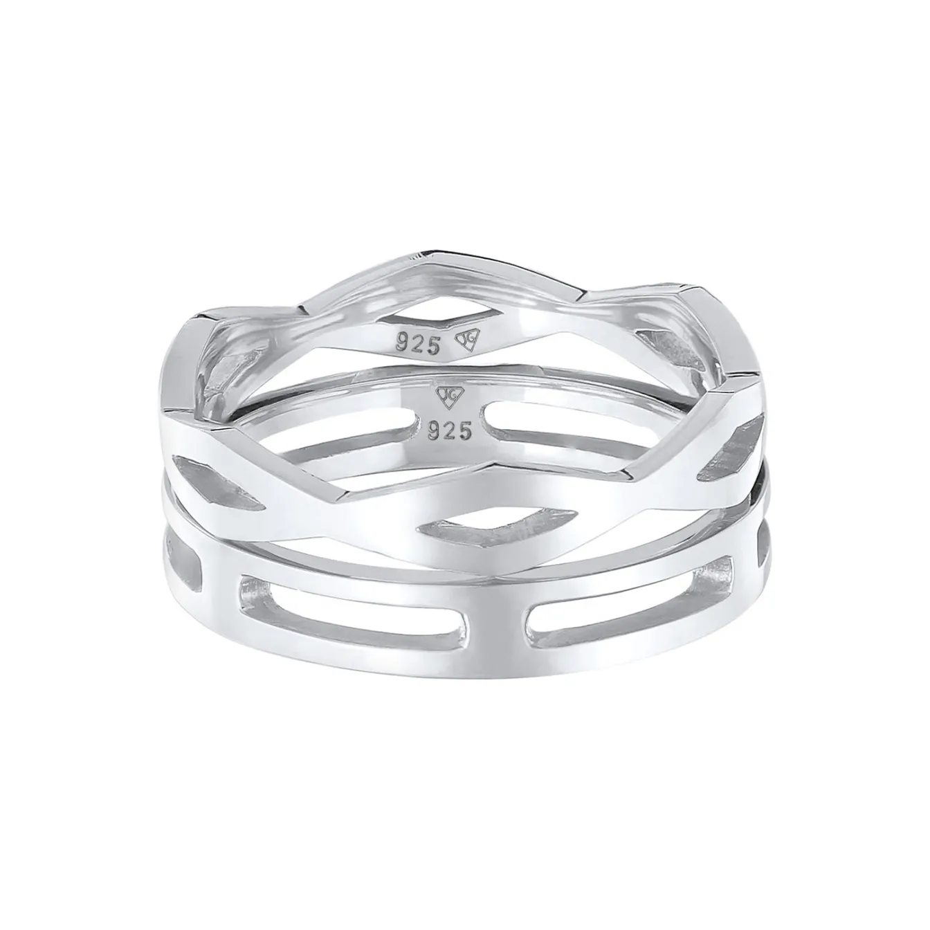 Elli "Stapelring 2er Set Geo< Letzte Chance|Ringe