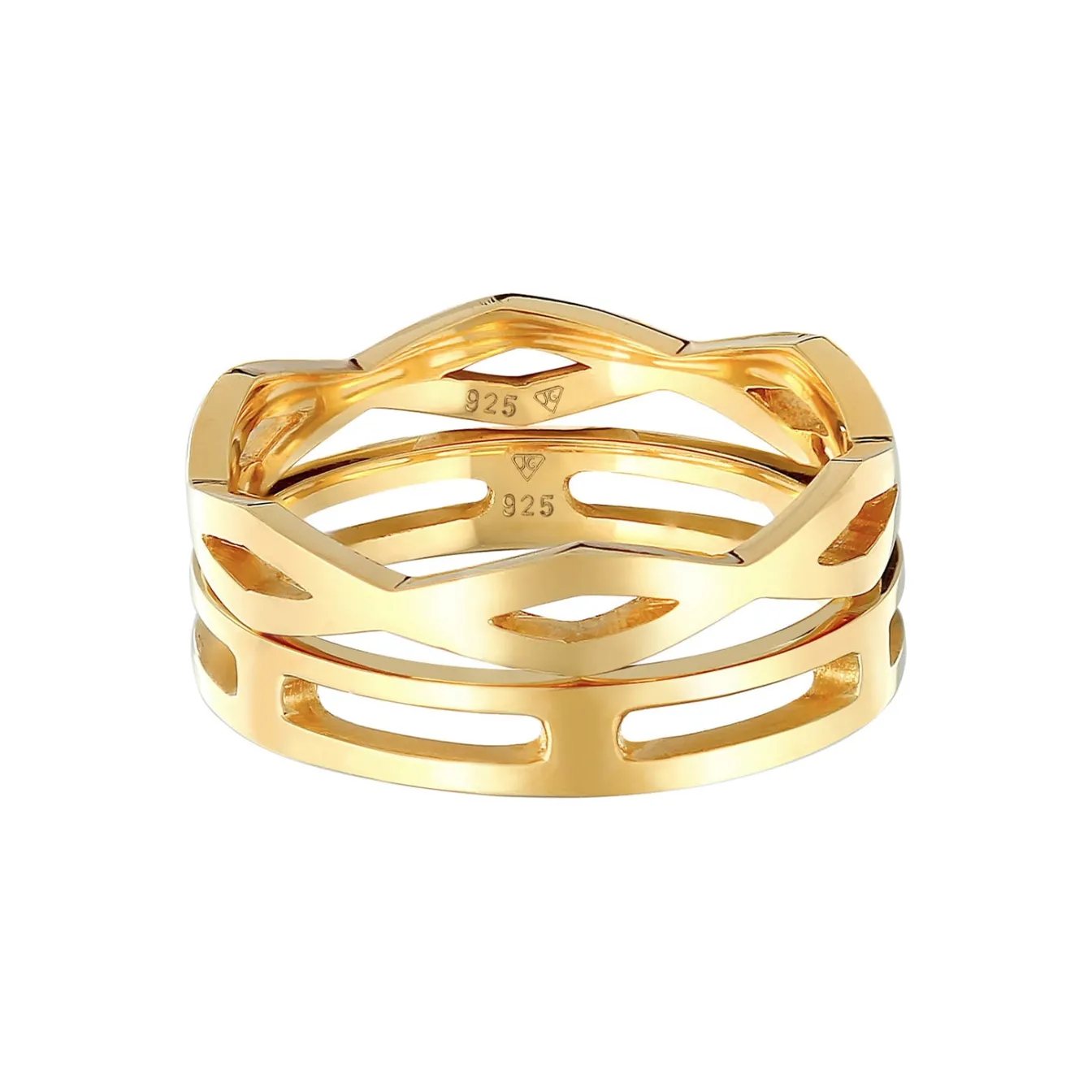 Elli "Stapelring 2er Set Geo< Letzte Chance|Ringe