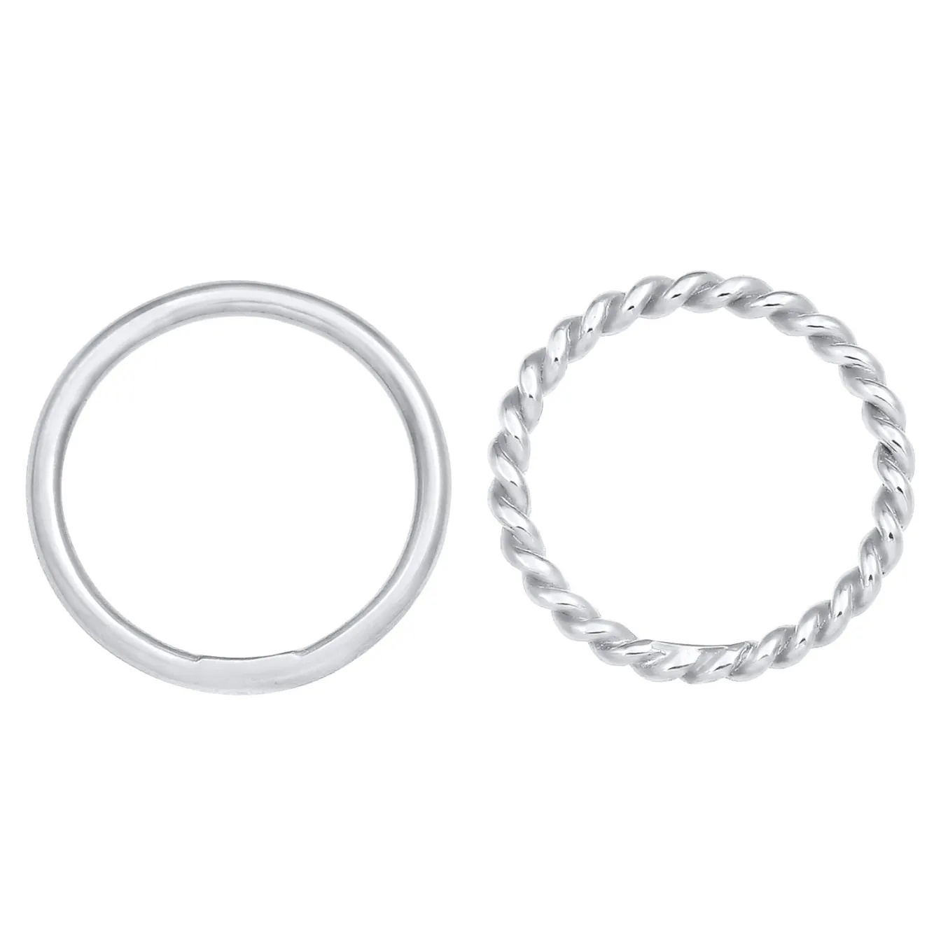 Elli "Stapelring 2er Set Twisted< Ringe|Vergoldet