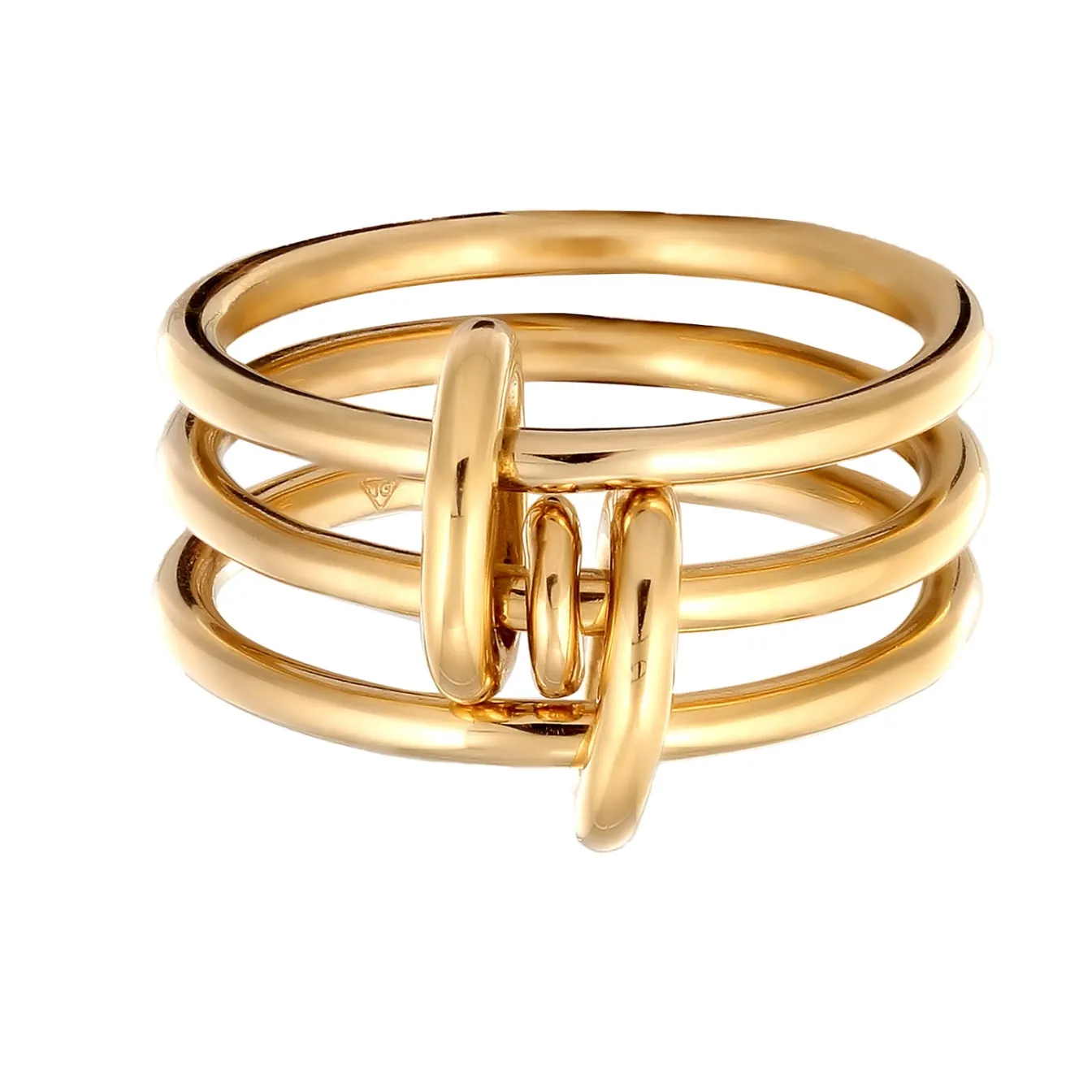 Elli "Stapelring Knoten< Vergoldet|Ringe