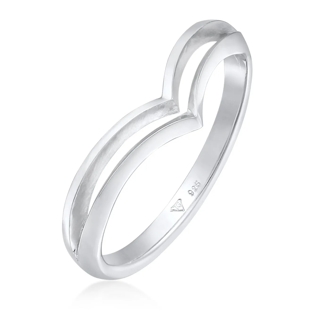 Elli "Stapelring V-Form< Ringe|Silber