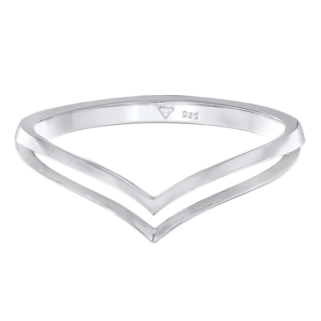 Elli "Stapelring V-Form< Ringe|Silber
