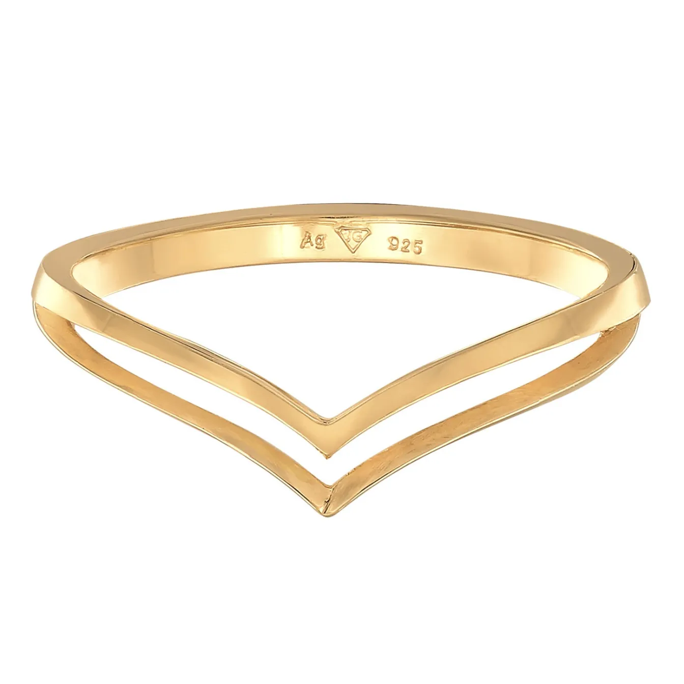 Elli "Stapelring V-Form< Ringe|Silber