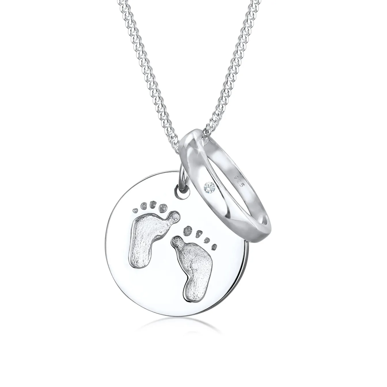 Elli "Taufring | Kristall (Weiß)<Kinder Kinderschmuck