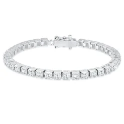 Elli "Tennisarmband | Zirkonia (Weiß)< Armbänder|Vergoldet