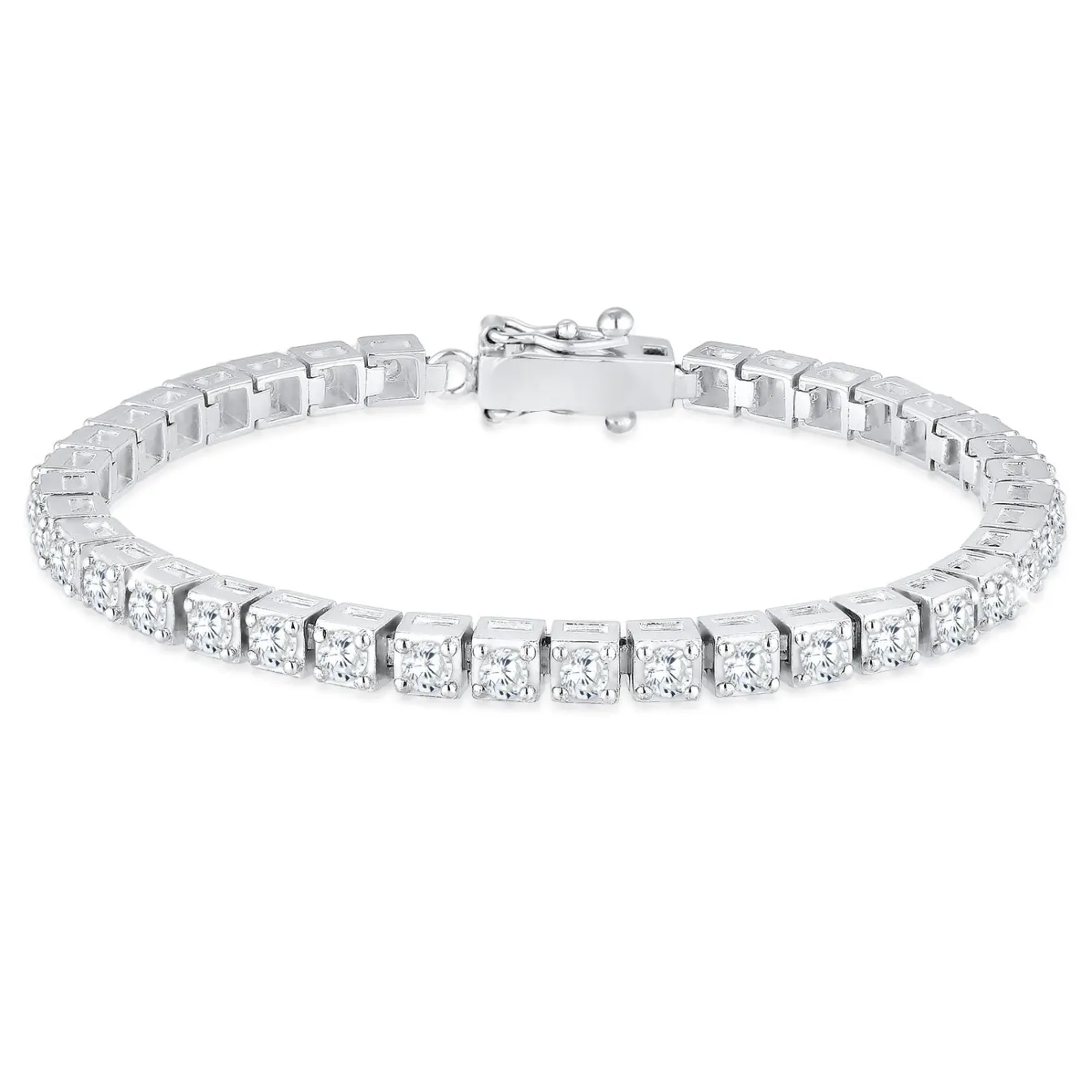 Elli "Tennisarmband | Zirkonia (Weiß)< Armbänder|Vergoldet
