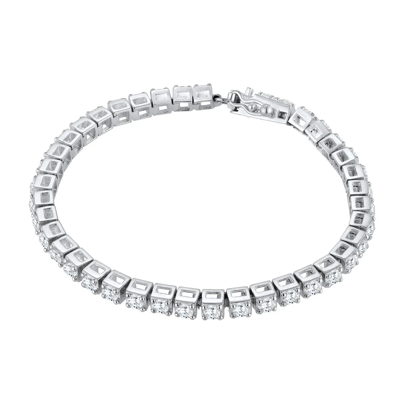 Elli "Tennisarmband | Zirkonia (Weiß)< Armbänder|Vergoldet