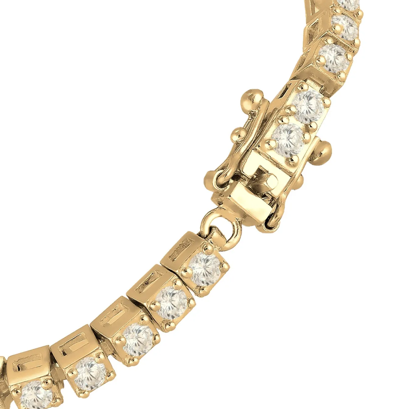 Elli "Tennisarmband | Zirkonia (Weiß)< Armbänder|Vergoldet