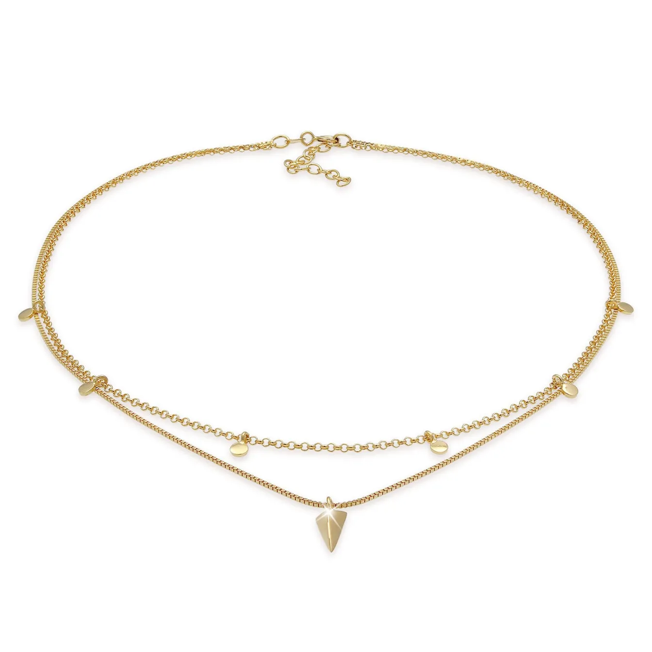 Elli "Venezianer-Choker Geo< Halsketten|Vergoldet