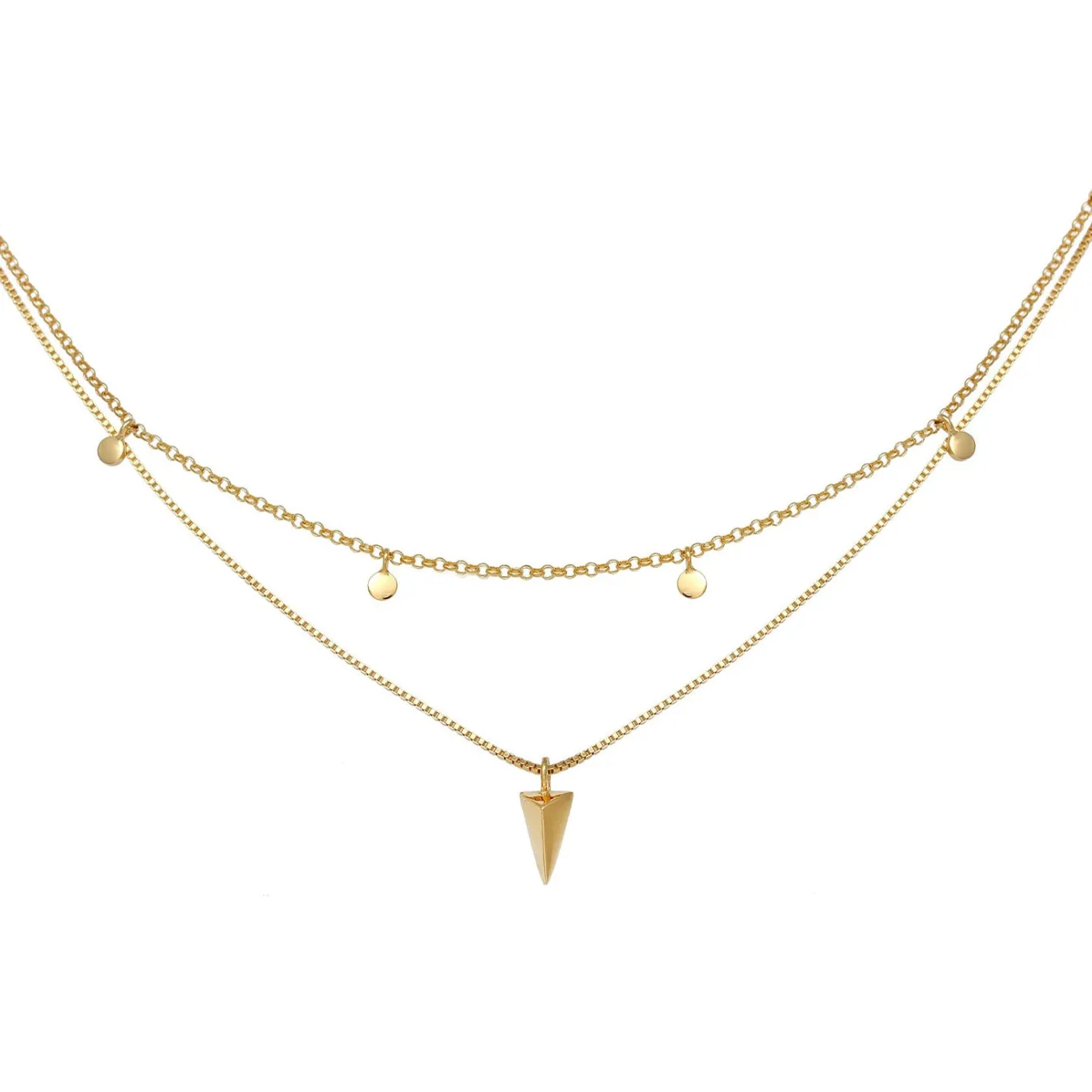 Elli "Venezianer-Choker Geo< Halsketten|Vergoldet