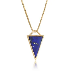 Elli "Venezianer-Halskette Dreieck | Lapis Lazuli (Blau)< Halsketten|Vergoldet