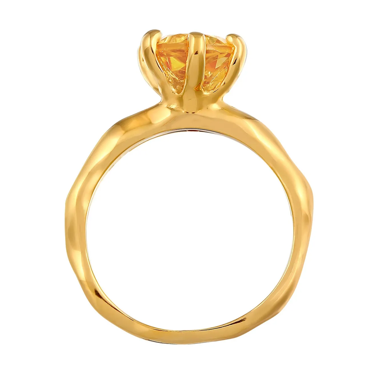 Elli "Verlobungsring | Citrin (Gelb)< Ringe|Vergoldet