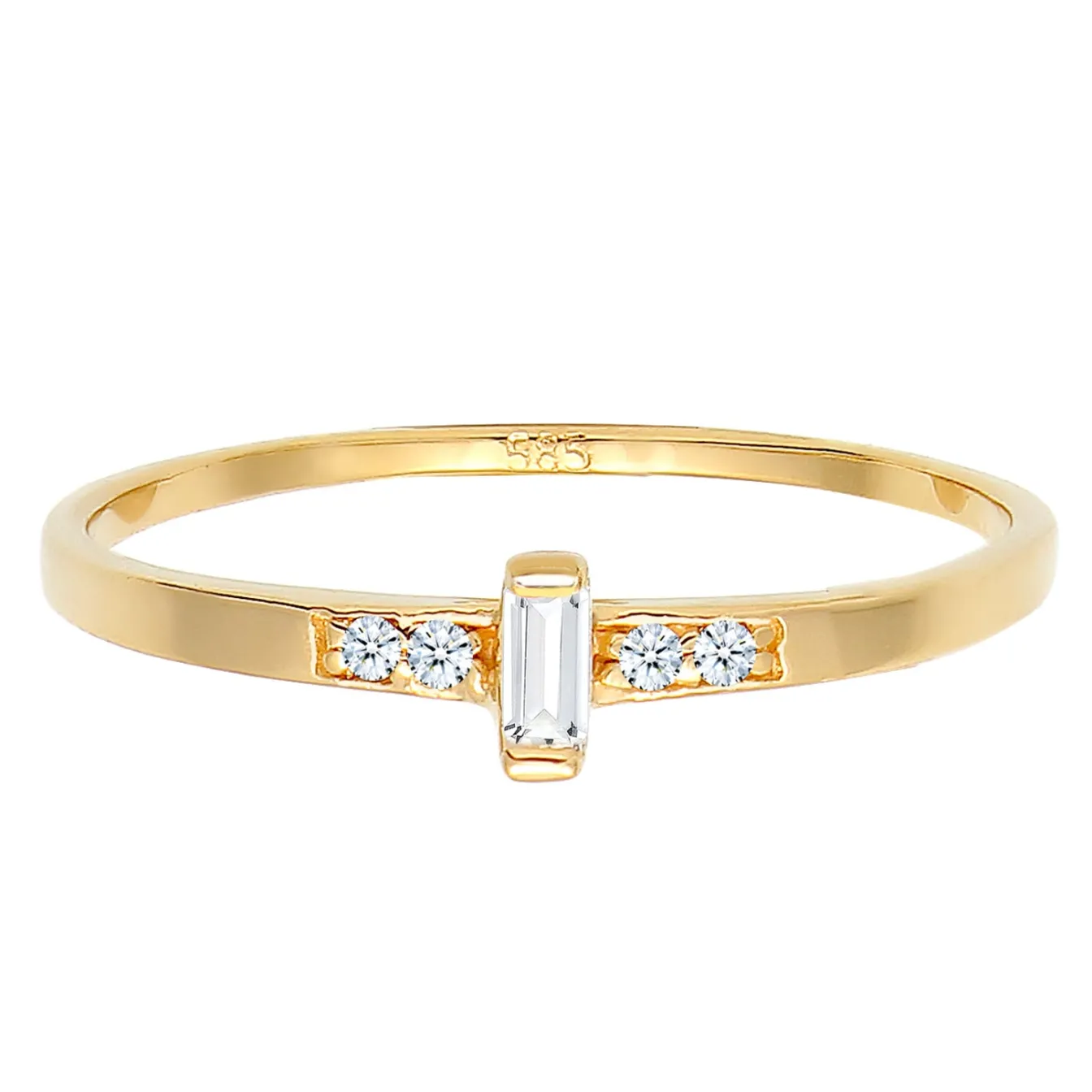 Elli "Verlobungsring | Diamant ( Weiß, 0,02 ct )< Ringe|Echtgold