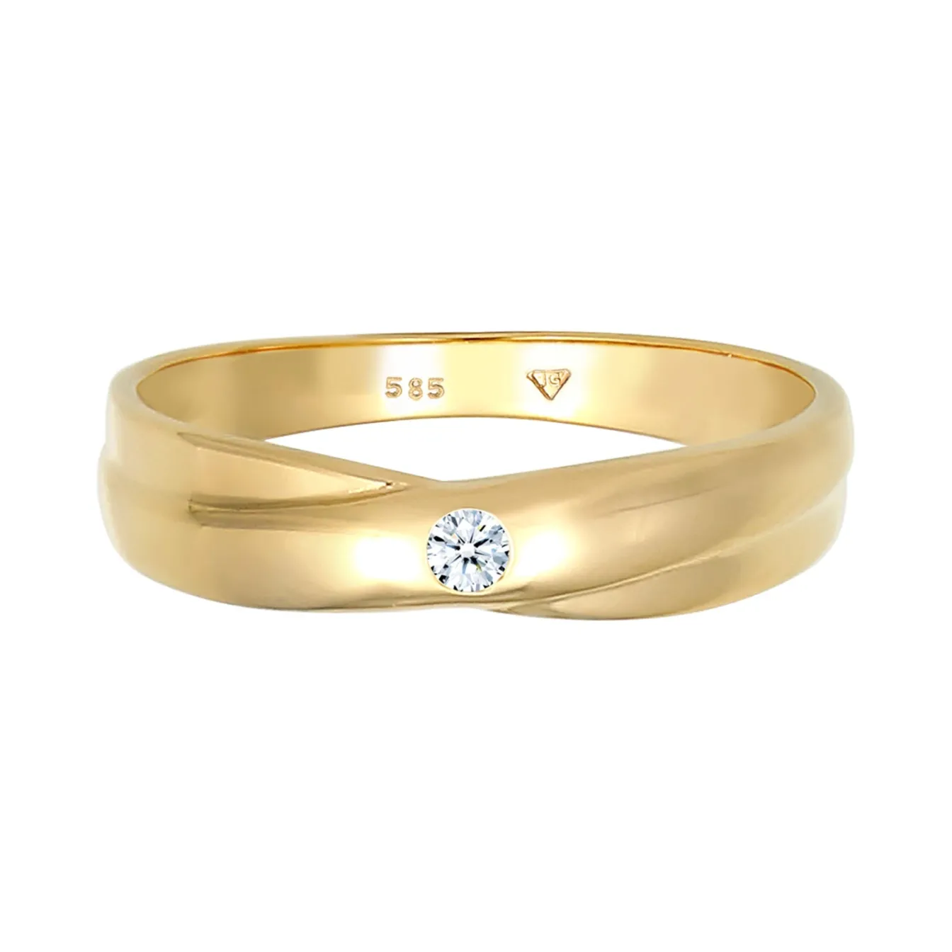 Elli "Verlobungsring | Diamant ( Weiß, 0,03 ct )< Ringe|Echtgold