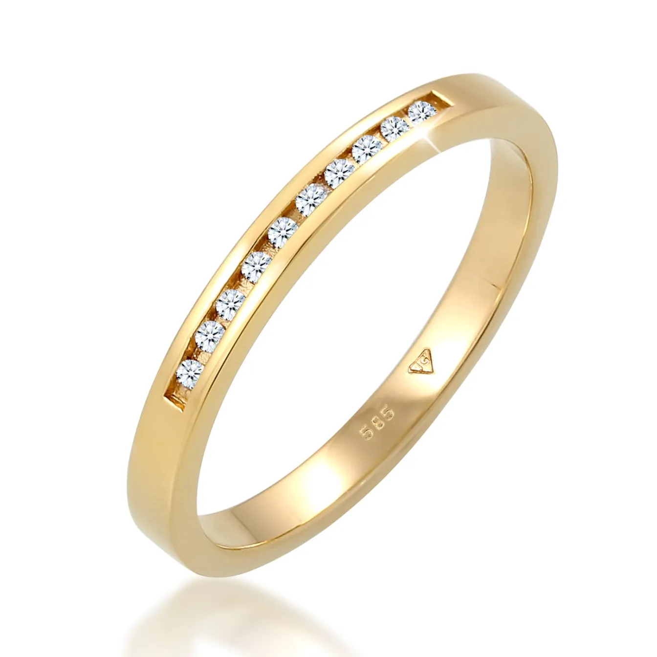 Elli "Verlobungsring | Diamant ( Weiß, 0,05 ct )< Ringe|Echtgold