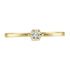Elli "Verlobungsring | Diamant ( Weiß, 0,045 ct )< Ringe|Echtgold
