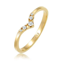 Elli "Verlobungsring | Diamant ( Weiß, 0,07 ct )< Ringe|Echtgold