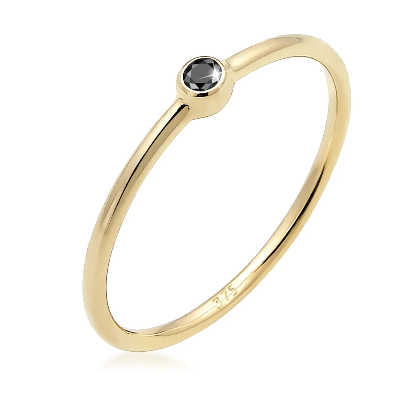 Elli "Verlobungsring | Diamant ( Schwarz, 0,03 ct )< Ringe|Echtgold