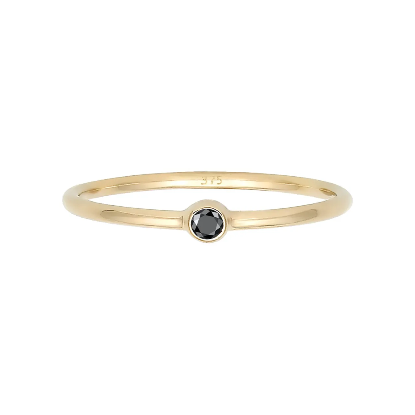 Elli "Verlobungsring | Diamant ( Schwarz, 0,03 ct )< Ringe|Echtgold