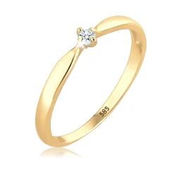 Elli "Verlobungsring | Diamant ( Weiß, 0,03 ct )< Ringe|Echtgold