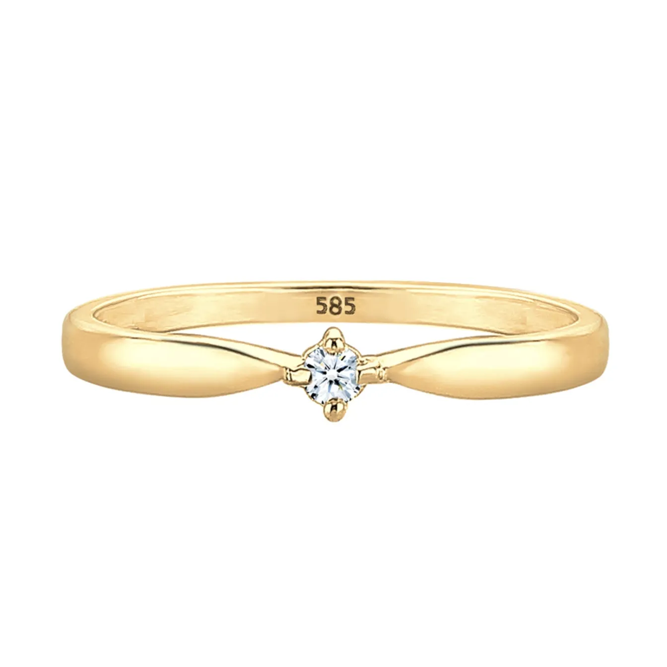 Elli "Verlobungsring | Diamant ( Weiß, 0,03 ct )< Ringe|Echtgold